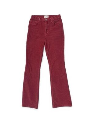 Current Elliott Burnt Orange Corduroy Flare Pants 70s Retro Boho Size 28